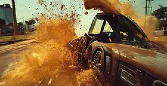 motorista atacado com líquido corrosivo