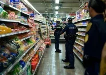 homem é preso ao roubar funcionários de supermercado