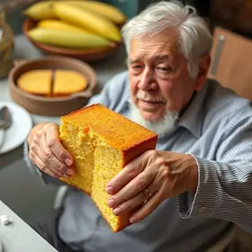 vovô faz sucesso vendendo pão de milho