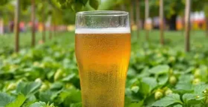 água sabor cerveja