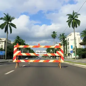 interdição parcial na Avenida Antônio Prado